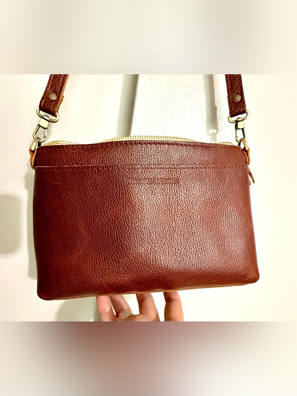 Portland Leather Nutmeg Poppy Crossbody